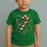 Christmas Flying Candy Cane Lover Taster Red And White Woman Toddler T-Shirt thumb 2