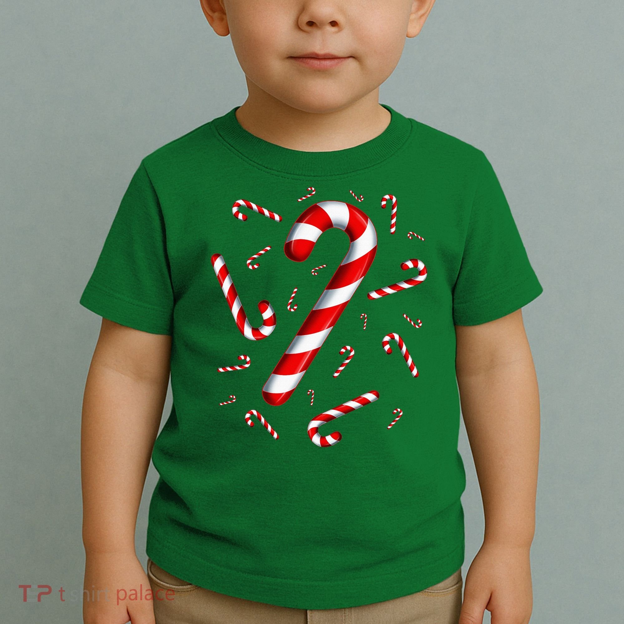 Christmas Flying Candy Cane Lover Taster Red And White Woman Toddler T-Shirt