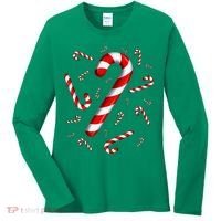 Christmas Flying Candy Cane Lover Taster Red And White Woman Women's Long Sleeve Shirt thumb 0