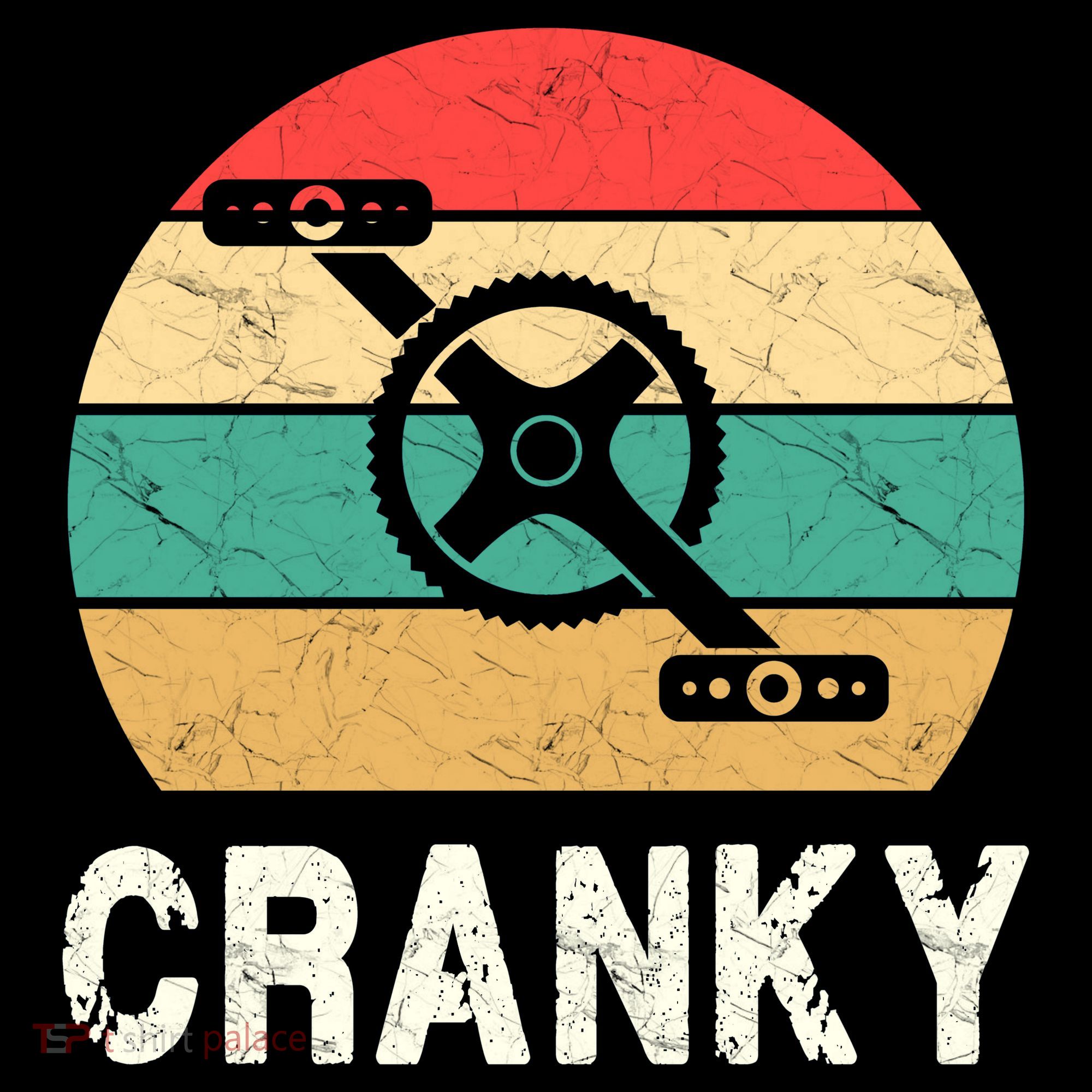 Cranky Funny Cyclist Retro Distressed Look Backpack
