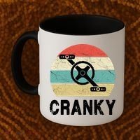 Cranky Funny Cyclist Retro Distressed Look Coffee Mug thumb 2