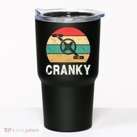 Cranky Funny Cyclist Retro Distressed Look Tumbler thumb 0