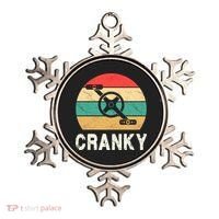Cranky Funny Cyclist Retro Distressed Look Ornament thumb 0