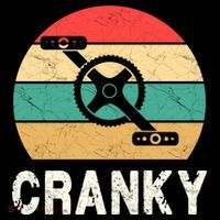 Cranky Funny Cyclist Retro Distressed Look Ornament thumb 1