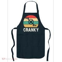 Cranky Funny Cyclist Retro Distressed Look Apron thumb 0