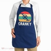 Cranky Funny Cyclist Retro Distressed Look Apron thumb 2