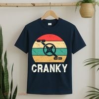 Cranky Funny Cyclist Retro Distressed Look T-Shirt thumb 2