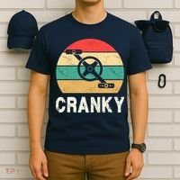 Cranky Funny Cyclist Retro Distressed Look T-Shirt thumb 6
