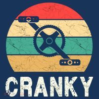Cranky Funny Cyclist Retro Distressed Look Beanie thumb 2