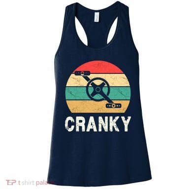 Cranky Funny Cyclist Retro Distressed Look Women's Tank Top