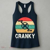 Cranky Funny Cyclist Retro Distressed Look Women's Tank Top thumb 3