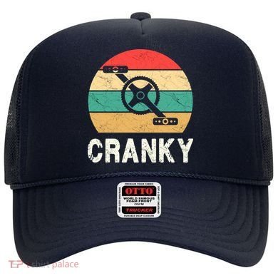 Cranky Funny Cyclist Retro Distressed Look Hat