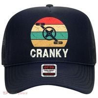 Cranky Funny Cyclist Retro Distressed Look Hat thumb 0