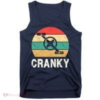 Cranky Funny Cyclist Retro Distressed Look Tank Top thumb 0