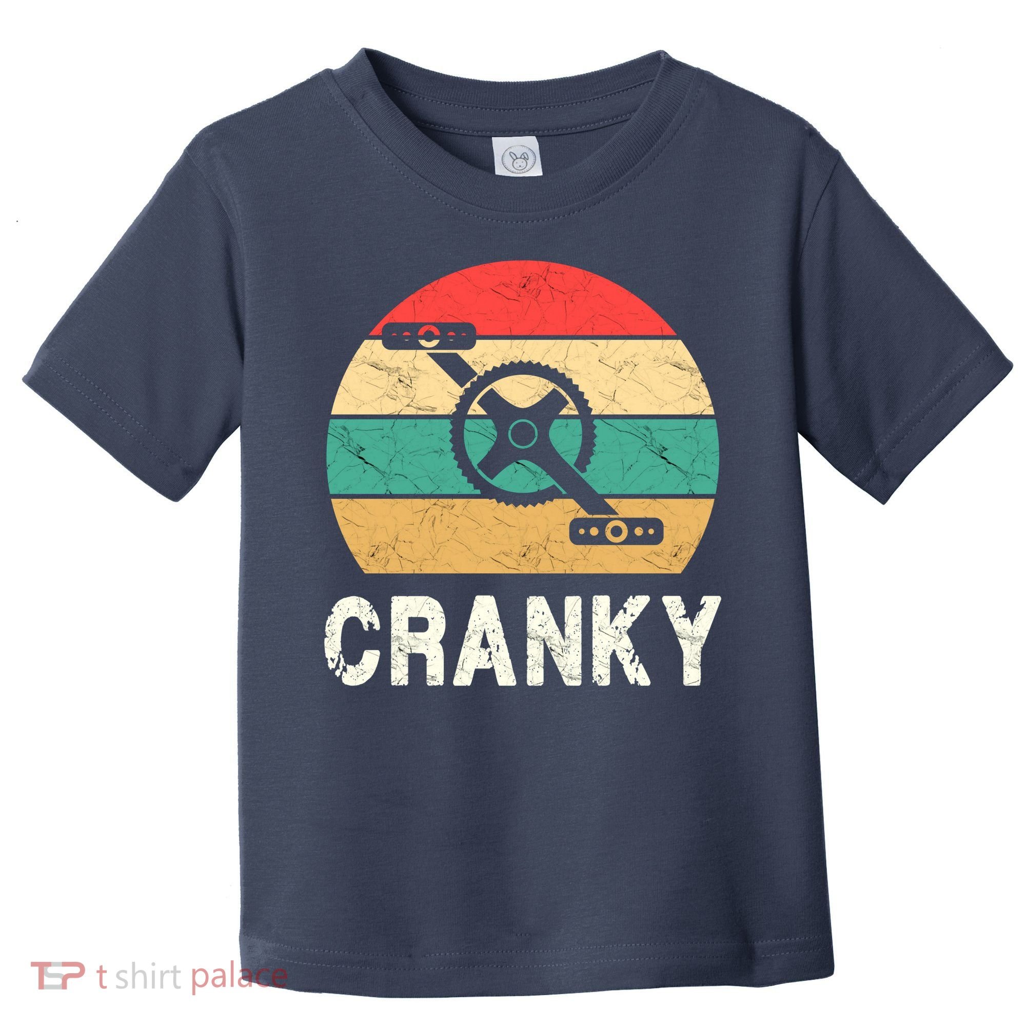 Cranky Funny Cyclist Retro Distressed Look Toddler T-Shirt
