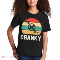 Cranky Funny Cyclist Retro Distressed Look Kids T-Shirt thumb 2