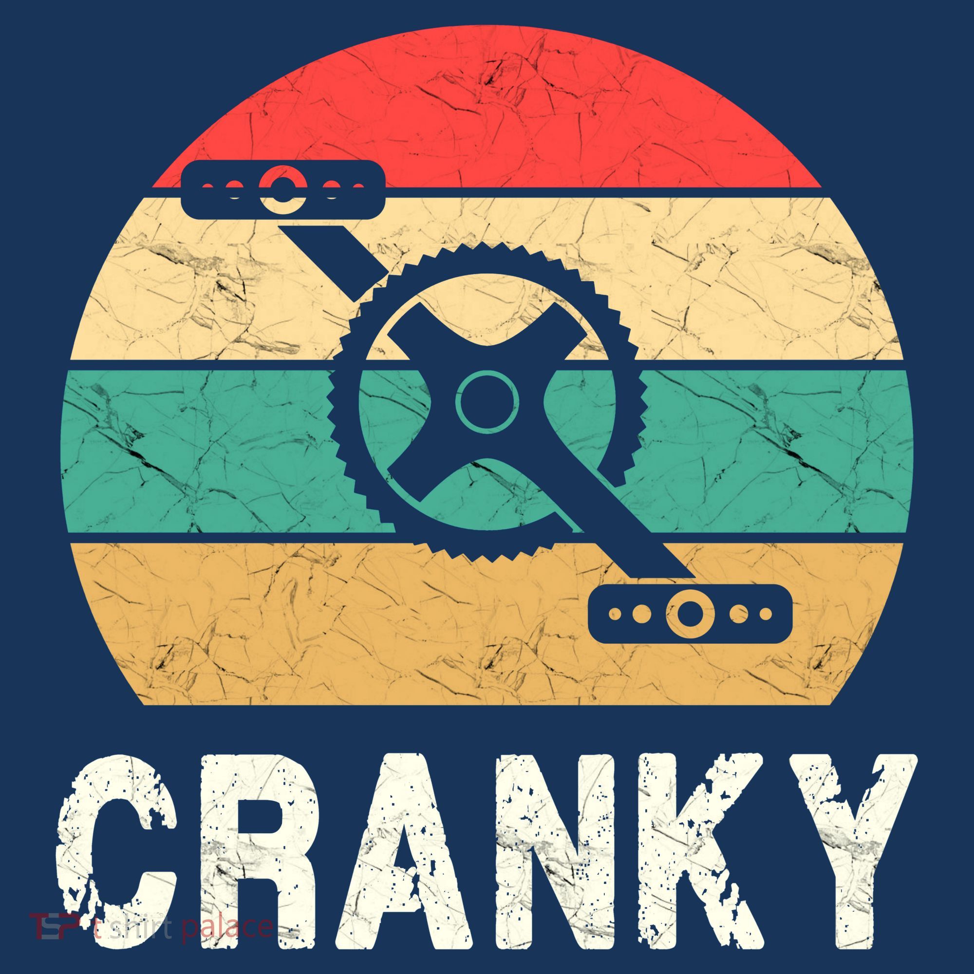 Cranky Funny Cyclist Retro Distressed Look Tote Bag