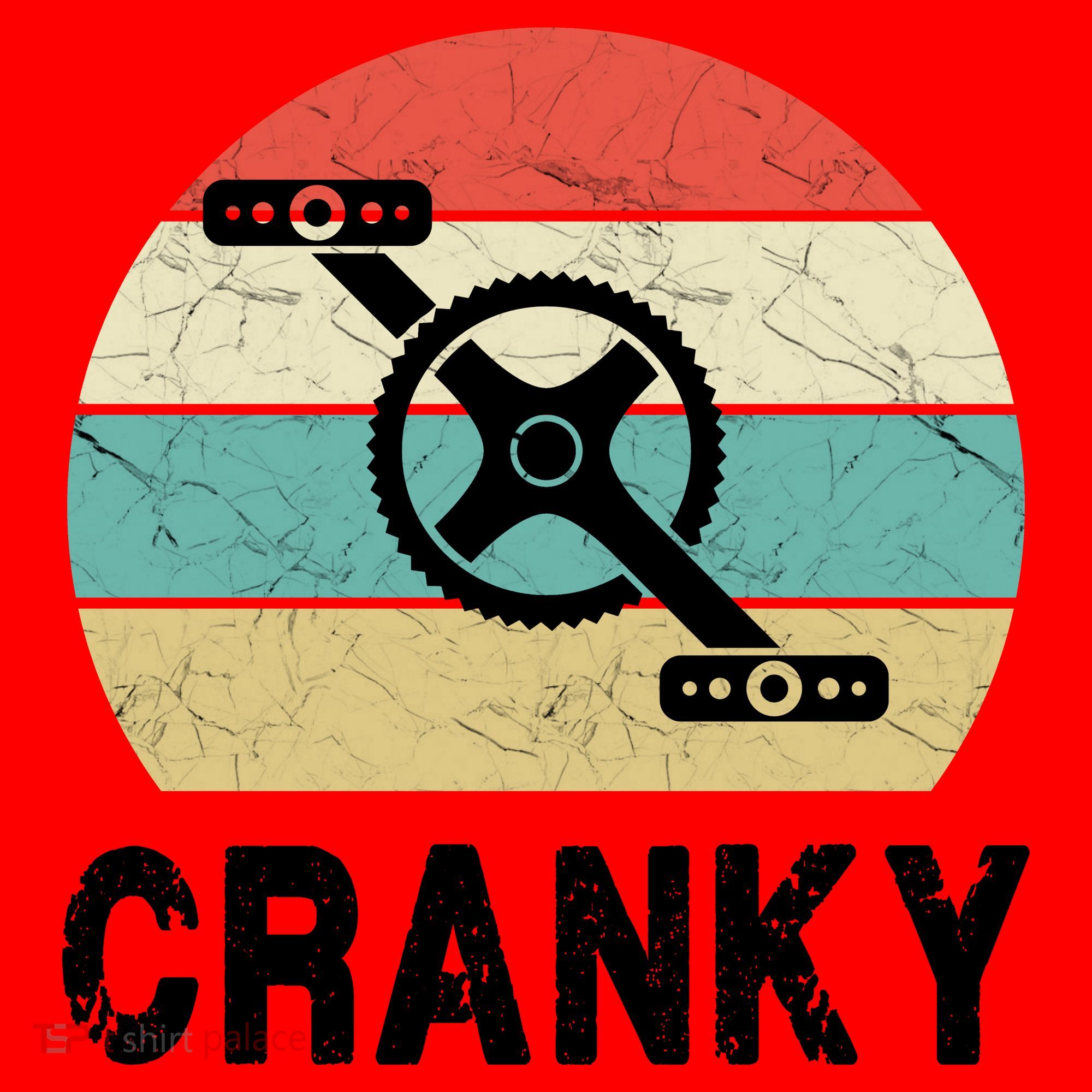 Cranky Funny Cyclist Retro Distressed Look Santa Hat