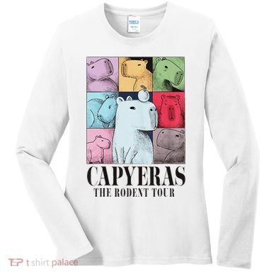 Capyeras Funny Capybara Color Concert Women's Long Sleeve Shirt