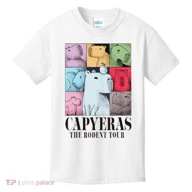 Capyeras Funny Capybara Color Concert Kids T-Shirt