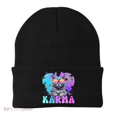 Cute Funny Cat Lover Heart Shape Karma Beanie