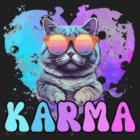 Cute Funny Cat Lover Heart Shape Karma Beanie thumb 2