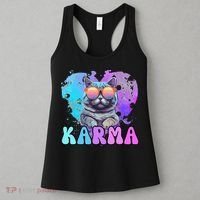 Cute Funny Cat Lover Heart Shape Karma Women's Tank Top thumb 3