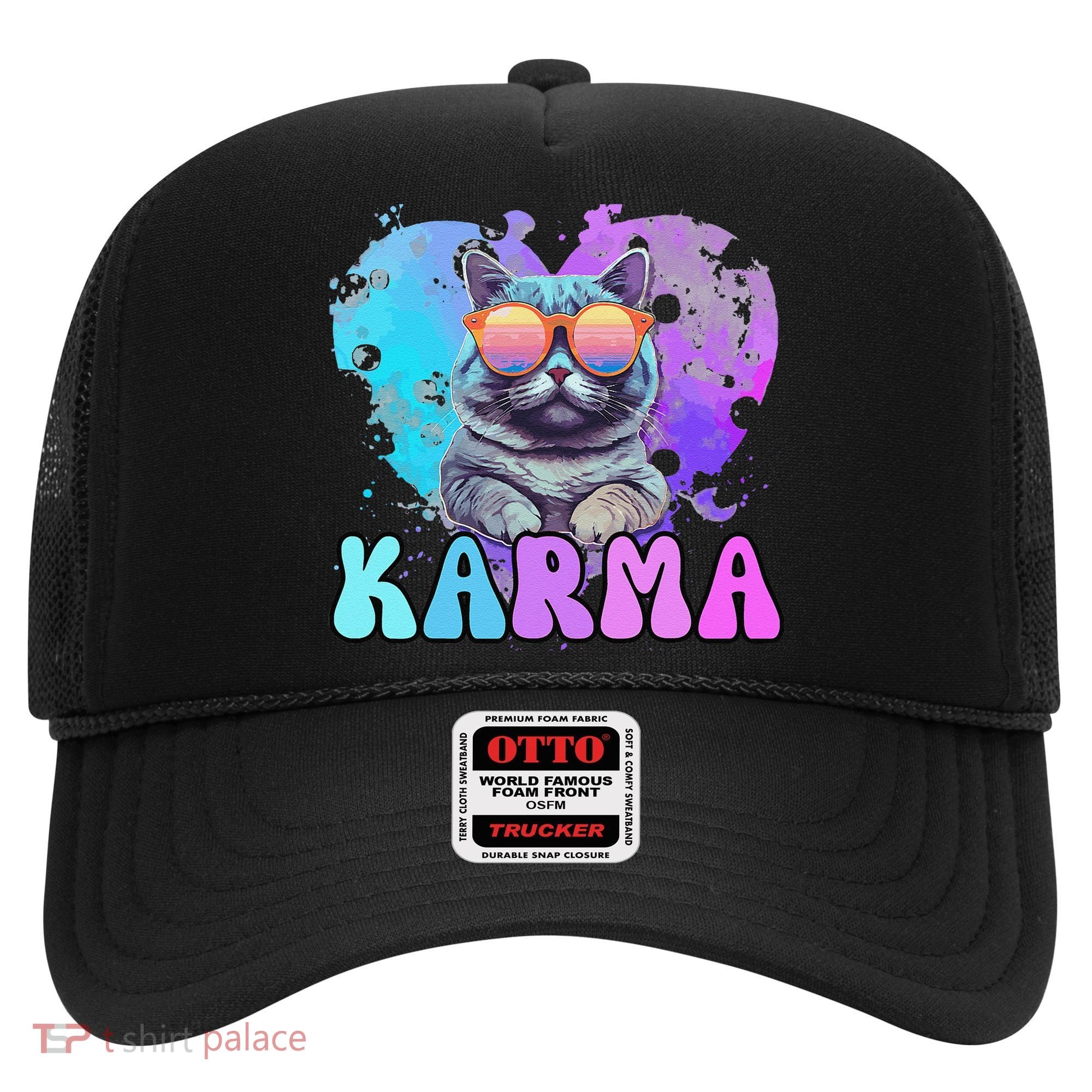 Cute Funny Cat Lover Heart Shape Karma Hat