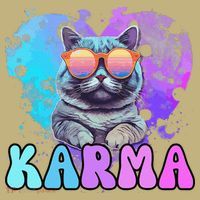 Cute Funny Cat Lover Heart Shape Karma Polo thumb 2