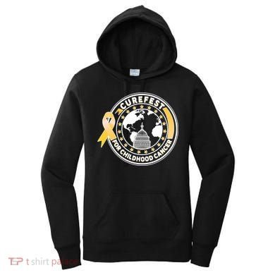 Curefest For Childhood Cancer Awareness Emblem Women's Hoodie