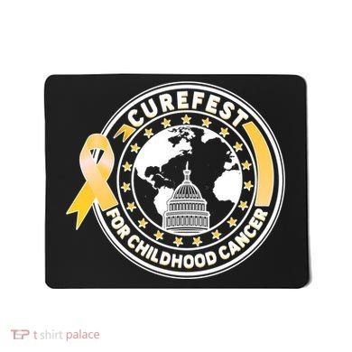 Curefest For Childhood Cancer Awareness Emblem Mousepad