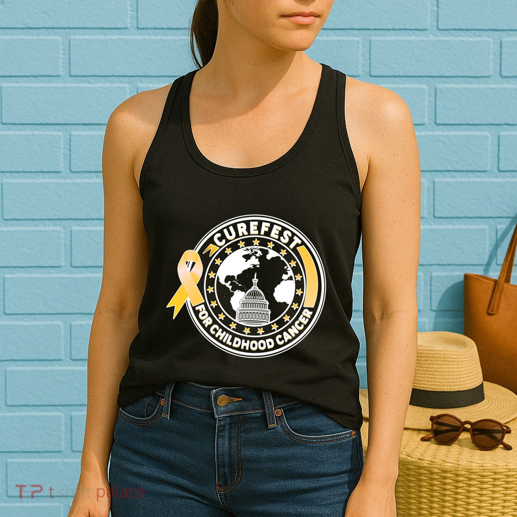 Curefest For Childhood Cancer Awareness Emblem Women's Tank Top