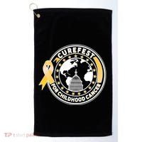 Curefest For Childhood Cancer Awareness Emblem Golf Towel thumb 0