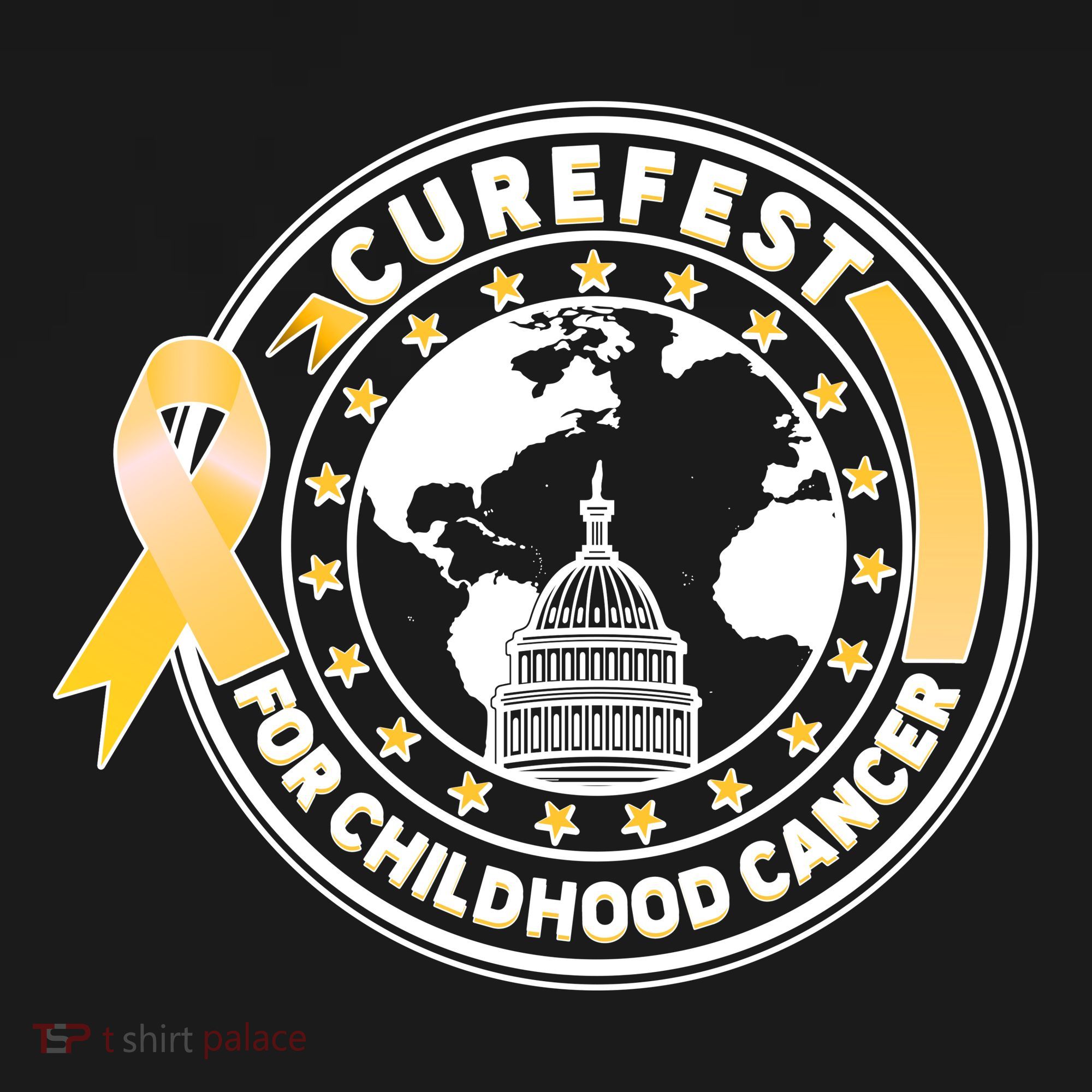 Curefest For Childhood Cancer Awareness Emblem Women's T-Shirt