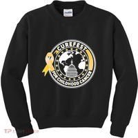 Curefest For Childhood Cancer Awareness Emblem Kids Sweatshirt thumb 0