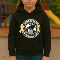 Curefest For Childhood Cancer Awareness Emblem Kids Hoodie thumb 3