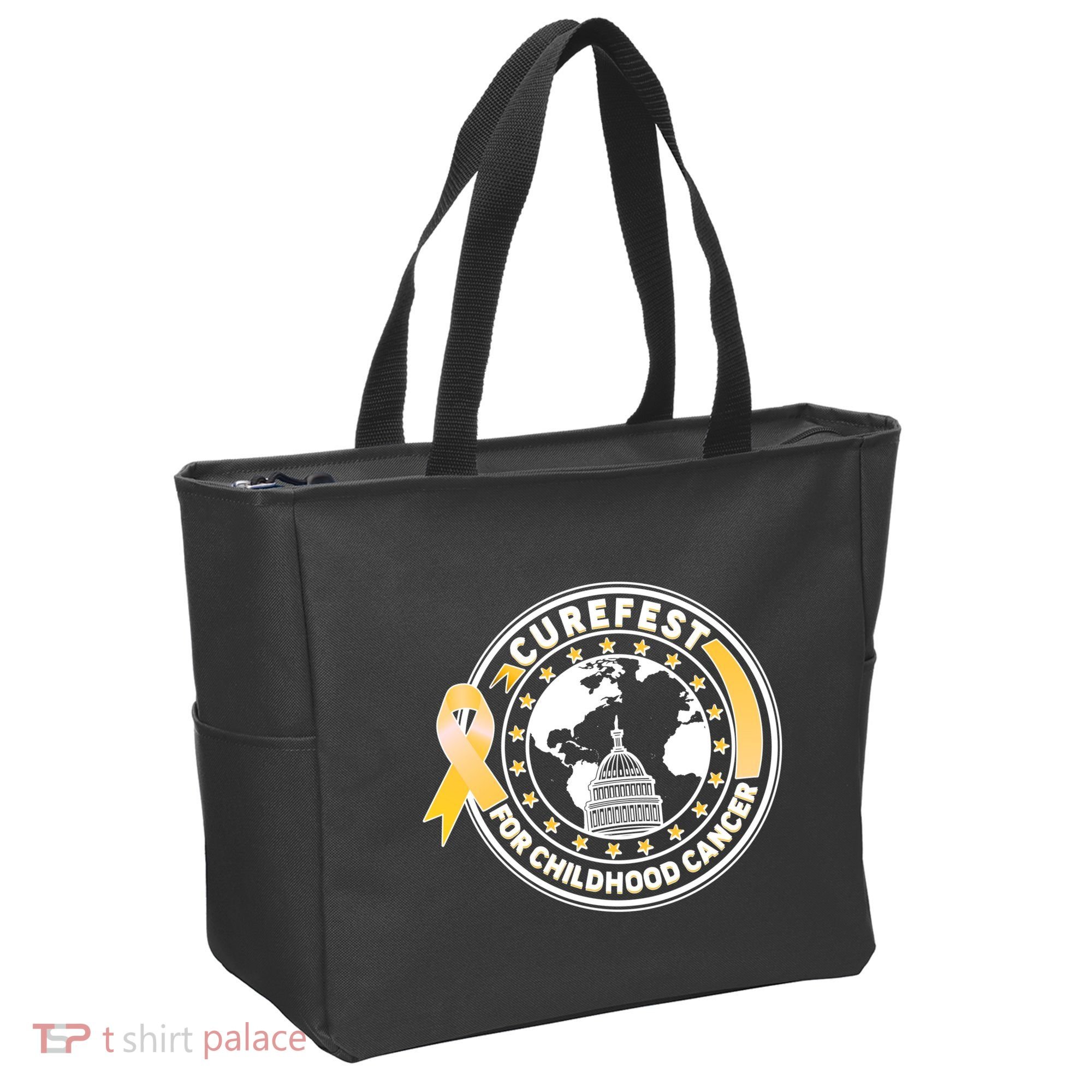 Curefest For Childhood Cancer Awareness Emblem Tote Bag