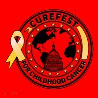 Curefest For Childhood Cancer Awareness Emblem Santa Hat thumb 1