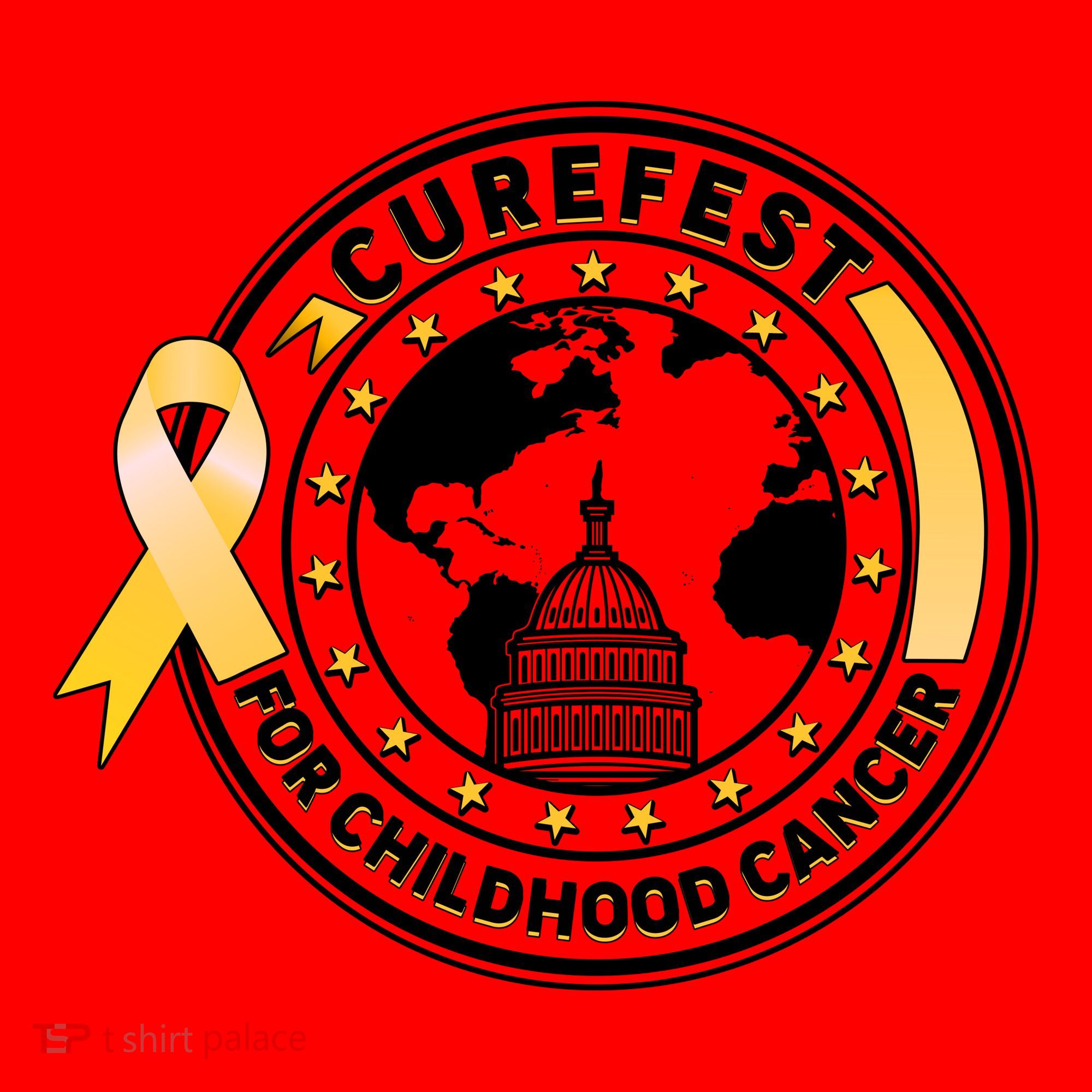 Curefest For Childhood Cancer Awareness Emblem Santa Hat