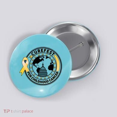 Curefest For Childhood Cancer Awareness Emblem Button