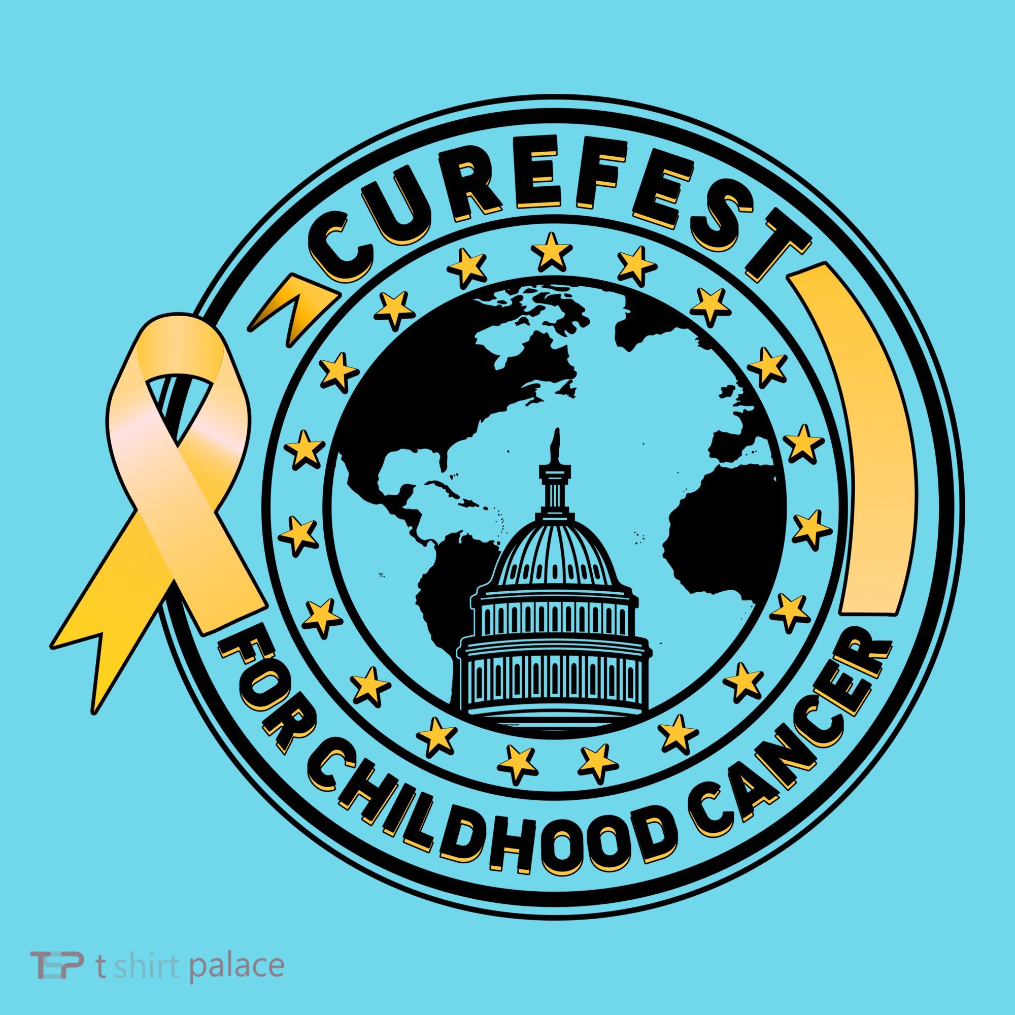 Curefest For Childhood Cancer Awareness Emblem Button