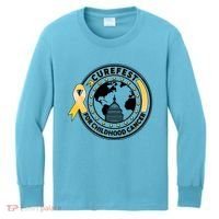 Curefest For Childhood Cancer Awareness Emblem Kids Long Sleeve Shirt thumb 0