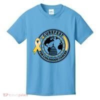 Curefest For Childhood Cancer Awareness Emblem Kids T-Shirt thumb 0