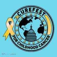 Curefest For Childhood Cancer Awareness Emblem Kids T-Shirt thumb 4