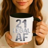 Cute Funny Cool 21st Birthday Gift For Him Her Legal AF 21 Years Old Coffee Mug thumb 3