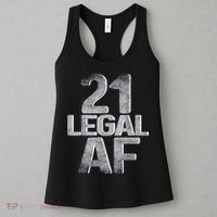 Cute Funny Cool 21st Birthday Gift For Him Her Legal AF 21 Years Old Women's Tank Top thumb 3