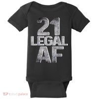 Cute Funny Cool 21st Birthday Gift For Him Her Legal AF 21 Years Old Baby Bodysuit thumb 0