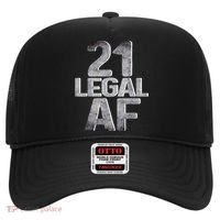 Cute Funny Cool 21st Birthday Gift For Him Her Legal AF 21 Years Old Hat thumb 0
