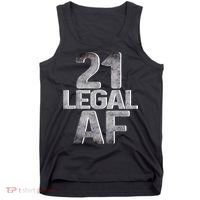 Cute Funny Cool 21st Birthday Gift For Him Her Legal AF 21 Years Old Tank Top thumb 0