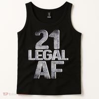 Cute Funny Cool 21st Birthday Gift For Him Her Legal AF 21 Years Old Tank Top thumb 2